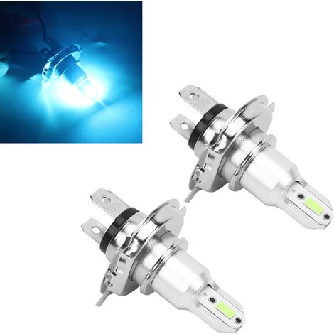 H4 2600 lm 110 W LED-Lampe für Motorradscheinwerfer, gelb 3000 K / weiß 6000 K / eisblau 8000 K, HB2 9003 Ersatzset (2 eisblaue/8000 K Lampen).