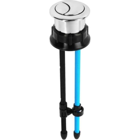 Bouton poussoir de chasse d'eau noir, filetage de 38 mm, double bouton poussoir, bouton de réservoir d'eau de toilette réglable (1/5)