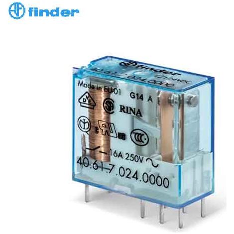 Mini relè c.s. 16A. 12V DC