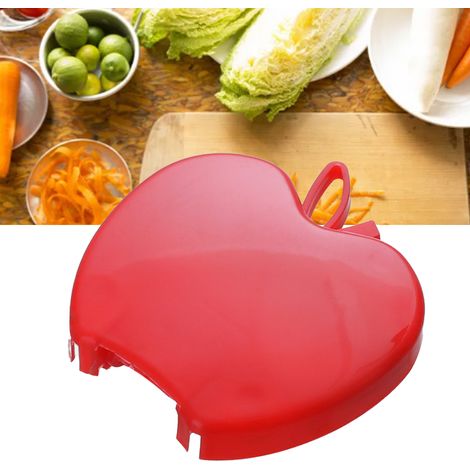 Éplucheur à pommes de terre pliable en forme de pomme, facile à utiliser et polyvalent, idéal pour les légumes et les fruits en cuisine (rouge). (1/5)