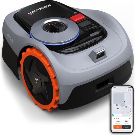 Navimow i105E Mähroboter ohne Begrenzungskabel, Empf. 500 m², Max. 600 m², RTK+Vision Rasenmäher Roboter Testsieger, Igelschutz Rasenroboter, KI Auto Kartierung, Virtuelle Begrenzung, Mehrzonen