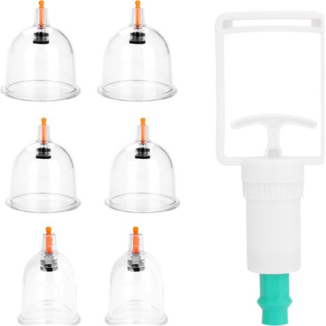 Lot de 6 ventouses médicales chinoises, appareil de massage par ventouses pour le corps, soins de santé par aspiration (1/5)