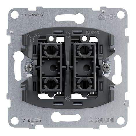 LEGRAND, SEANO INTERRUPTEUR SÉRIE, BORNES ENFICHABLES, 2 FONCTIONS D'ÉCLAIRAGE LED (NUMÉRO D'ARTICLE : 764526), 2 FONCTIONS DE C