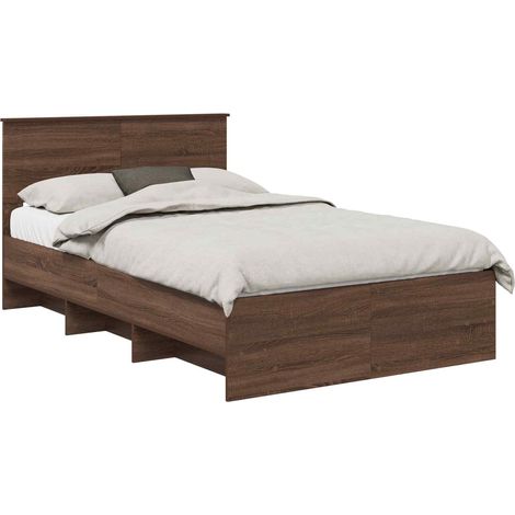 Maison Exclusive - Bettrahmen Braun Eichen-Optik 120 x 123 cm Hol