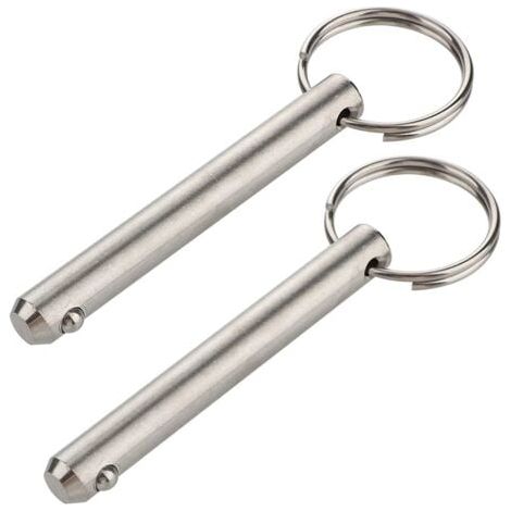 SHINING HOUSE Pasadores de liberación rápida largos de 2 piezas, 9,5 mm de diámetro, 61 mm de longitud útil, 76 mm de longitud total, acero inoxidable 316, pasador superior Bimini, hardware marino