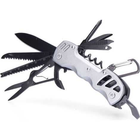 Multitool mit Karabiner Silber Modell K2 EDM-Serie
