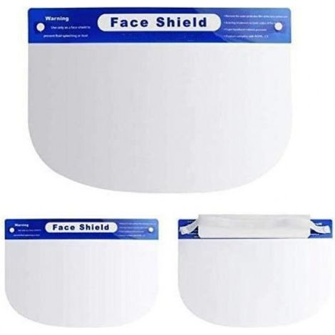 Visière De Protection Faciale - Plastique Transparent Réglable - Pour Adulte - 1 Pièce (1/4)