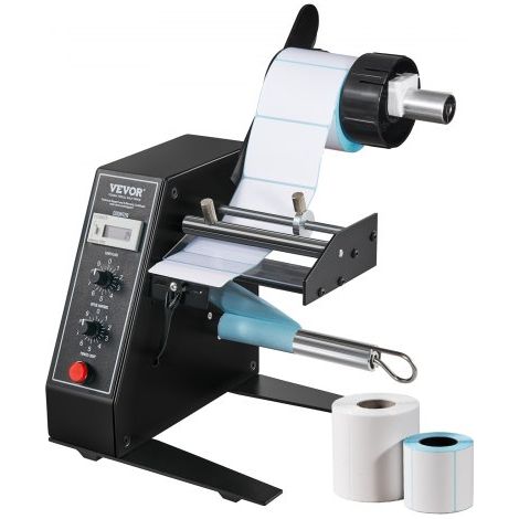 Automatischer Etikettenspender, Breite 15-125 mm, Länge 3-150 mm, Etikettenabstreifer, Etikettentrennmaschine, stufenlose Geschwindigkeitseinstellung, Etikettenapplikator, max. Zählung 0-999999 (1/5)