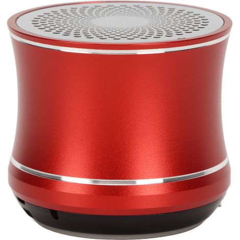 Mini enceinte Bluetooth étanche IP67, connexion automatique, portable et sans fil avec radiateur de basses, idéale pour la douche, la salle de bain, le vélo ou la voiture (rouge). (1/4)