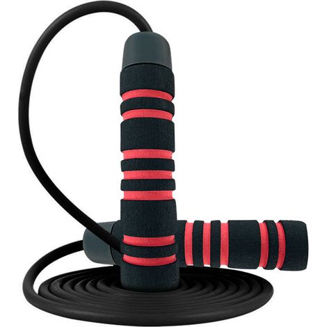 Corde à Sauter - Câble Poids Léger en Acier Inoxydable - Poignées Ergonomiques Antidérapantes - Réglable en Longueur - Pour Entraînement Crossfit, Boxe, HIIT et Renforcement Musculaire - 1 Pièce (1/5)