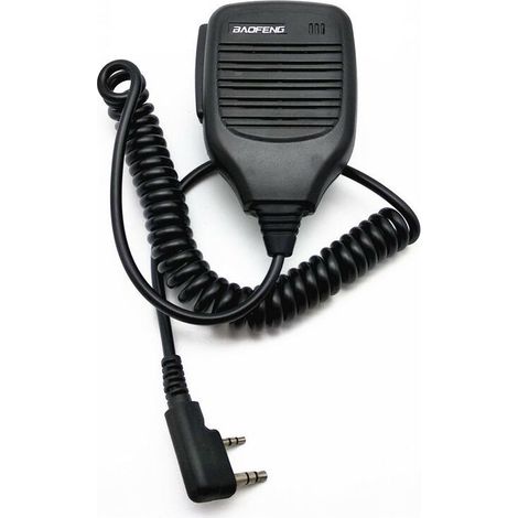 Micro Haut-Parleur 2 Broches Talkie Walkie Micro Portable Compatible avec Talkie Walkie Baofeng UV-5R BF-888S BF-88E RT24 RT22 RT27 Kenwood WOUXUN TYT HYT (1 Pcs) (1/5)