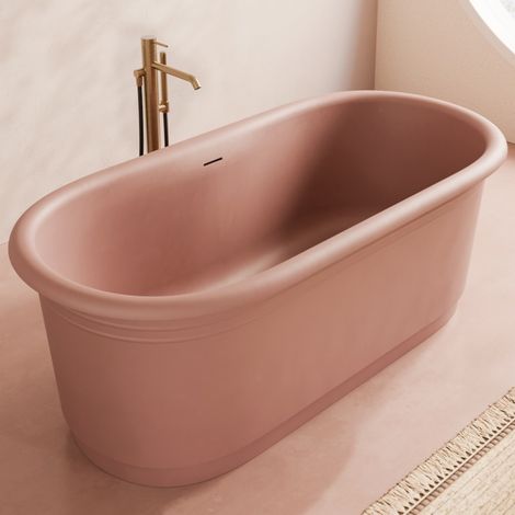 Baignoire MIRENA Uni Noir mat +bonde