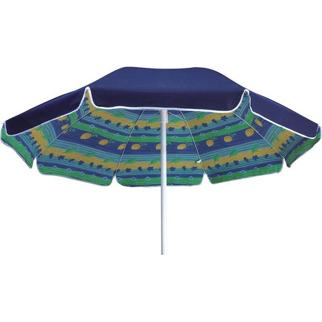 Ombrellone da Giardino Ø200 cm Telo in Policotone Blu