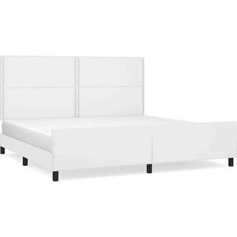 Maison Exclusive - Giroletto con Testiera Bianco 200x200 cm in Similpelle (1/5)