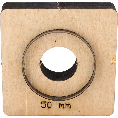 Runder Ausstecher für Lederkekse (50 mm), runde Stanzform für Kunststoff, Stanzwerkzeug aus Stahl, sauberer Schnitt, Bastelbedarf (1/5)