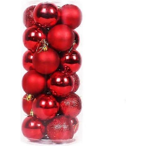 Boules de Noël pour sapin, 42 pièces, 6 cm x 3 cm, grosses boules multicolores, décorations pour sapin de Noël (1/5)