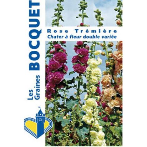 Rose trémière 'Chaters's Double' en mélange le sachet de 100 graines (1g) (1/2)