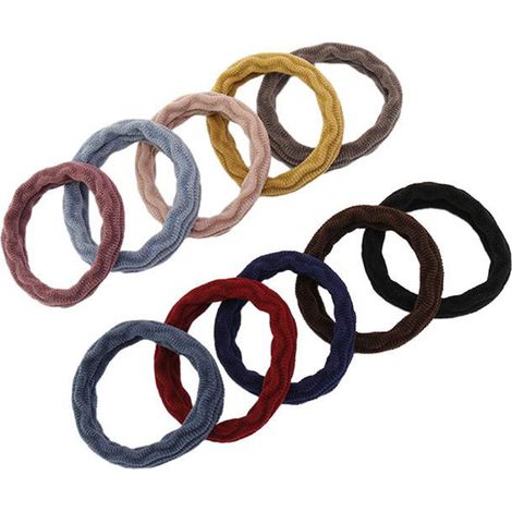 Lot de 60 élastiques cheveux multicolores, assortis, accessoires coiffure (1/5)