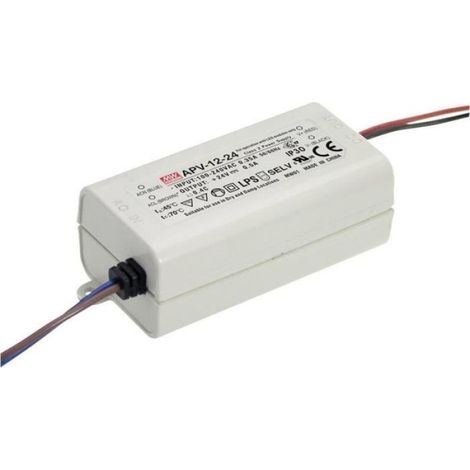 Alimentation Led - 12 V DC 1 A - Entrée 90-264 V AC - IP30 - Boîtier Plastique - 12 W - Intérieur - Unité (1/3)
