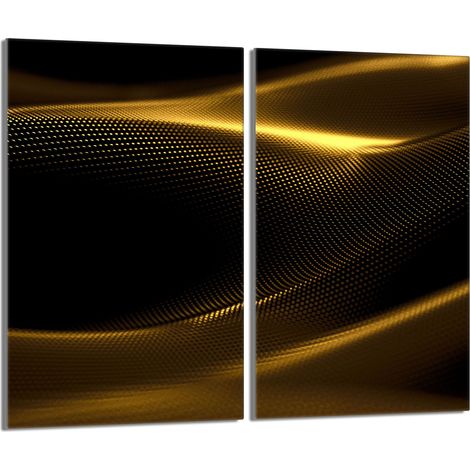 Placa protectora de vidrio para estufa 2x30x52 Oro (1/5)