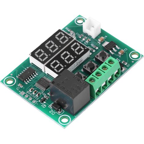 Digitaler 12V DC-Temperaturregler mit dualer LED-Anzeige, Sensorrelaismodul und Thermostatschalter (1/5)