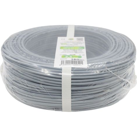 Rollo Cable Flexible 100mtrs 2,5 mm² . Libre de Halógeno -CPR- Gris
