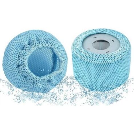 2 Pièces Filets de Protection compatibles avec Filtres de Spa, Couvercle en Maille pour Mspa Filtre de Rechange, Élastique Filtre de protection en Maille pour Cartouches filtrantes, Filtre de Piscine (1/5)