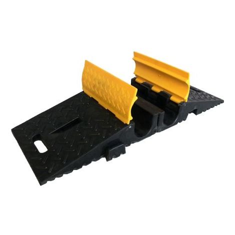 Protège câble RS PRO, Ø interne: 110mm, long. 950mm, Caoutchouc Noir/Jaune ( Prix pour 1 )