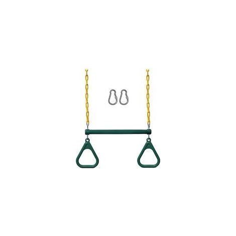 Les Ensembles de BalançOires pour Jardin Comprennent une Barre BalançOire TrapèZe 18 Pouces et ChaîNe Robuste 48 avec Mousquetons Verrouillage (Vert) (1/4)