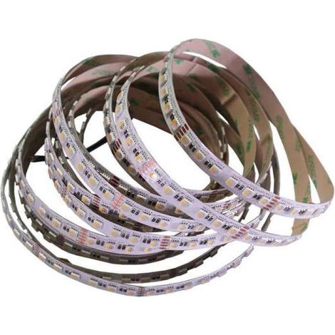 Ruban led dimmable 24v bande bandeau autocollant adhésif universel variable 14,4W/m CCT 60 LED/m plafond cuisine salle de bain terrasse escalier pergola (1/2)