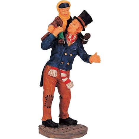 Lemax Bob Cratchit And Tiny Tim - Bob Cratchit E Tiny Tim Gioco invernale decorazione per villaggio Natale