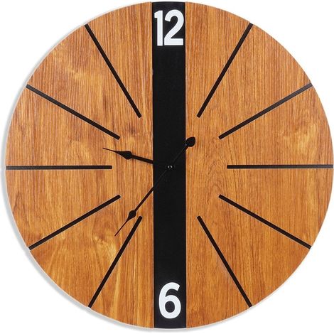 Horloge décorative à motif bois, 60 cm (1/5)