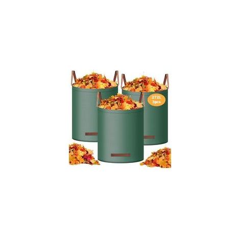 3 x 272L Garden Bags, Freestanding and Foldable Garden Waste Bags, Stable and Robust, Large Garden Waste Bag (1/5)