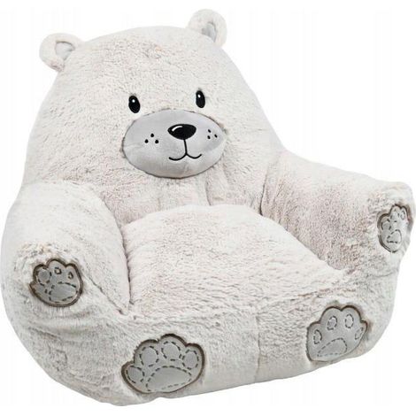 Puf infantil JULES de 45x45x45 cm con forma de osito de peluche. (1/3)