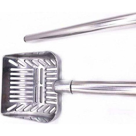 Pelle À Litière - Alliage D'aluminium - Tamis Métallique 0,5 cm Et 1 cm - Poignée Longue Télescopique - Pour Chat - 1 Pièce (1/5)
