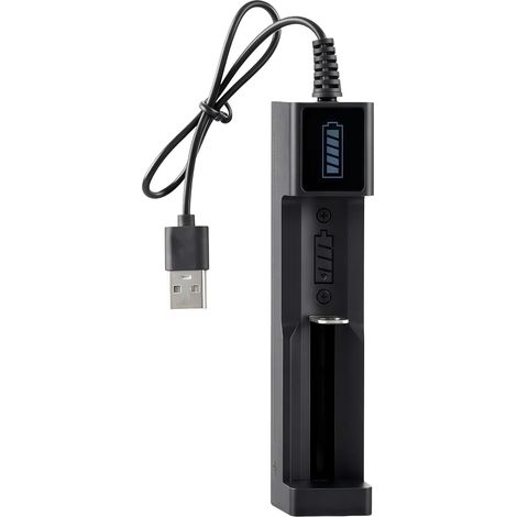 1 pcs Chargeur USB pour Batteries 18650/21700 Chargeur à Un Emplacement pour Batteries 3.7V (1/5)