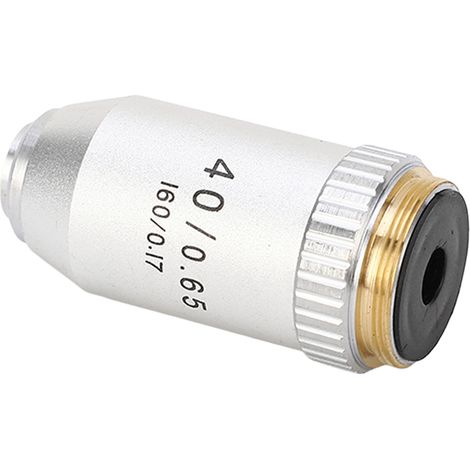 40x achromatisches Objektiv RMS-Größe Messing Edelstahl Auto-Rebound Mikroskopobjektiv Ersatz (1/5)