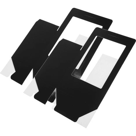 Boîte d'emballage pour chapeaux, avec fenêtre, boîte pliable en carton noir, 2 chapeaux par paquet (1/5)