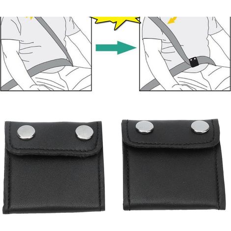 2 schwarze Rückenlehnen-Gurtversteller (1/5)