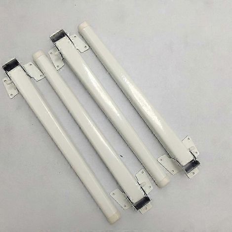 Pieds de table de camping d'extérieur, hauteur 28 cm/37 cm, ensemble de 4 pièces, pliables et portables, 28 cm blanc. (1/5)