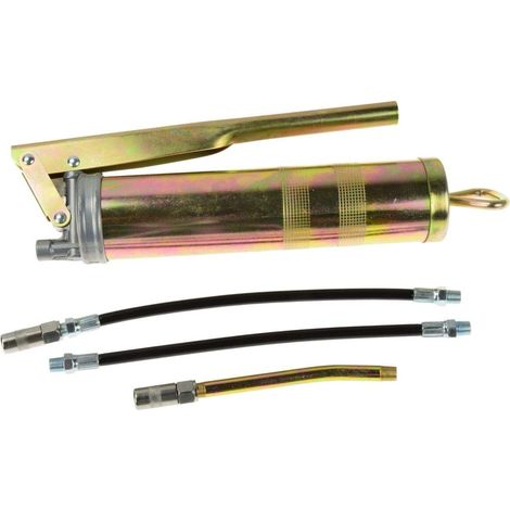 Geko G01120 - Pistola de engrase (zincada, 400 cc, multicolor)