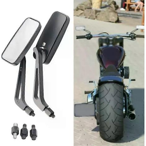 Universelle 8-mm- und 10-mm-Motorrad-Rückspiegel für Harley-Davidson, Honda, Yamaha, Kawasaki, Street Bikes, Sportbikes, Chopper und Cruiser (JXLGV) (1/5)