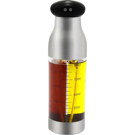 Flacon pulvérisateur de cuisson 2 en 1 à double compartiment 90+90 ml pour huile et vinaigre, friteuse à air chaud, huile d'olive (1/5)