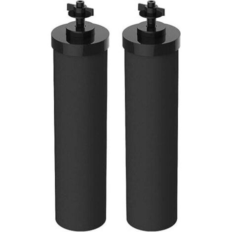 Green Mobility-Filtres à charbon actif (lot de 2) de 7 pouces, de rechange pour filtre à eau, filtre à charbon actif noir, compatible avec la plupart des filtres à gravité (5,08 cm par paquet) (1/4)