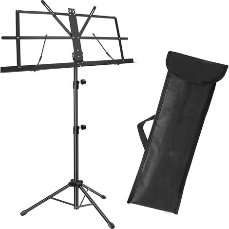 klappbar Notenhalter Orchesterpult mit Tasche Notenpult für den professionellen Einsatz noir (1/5)