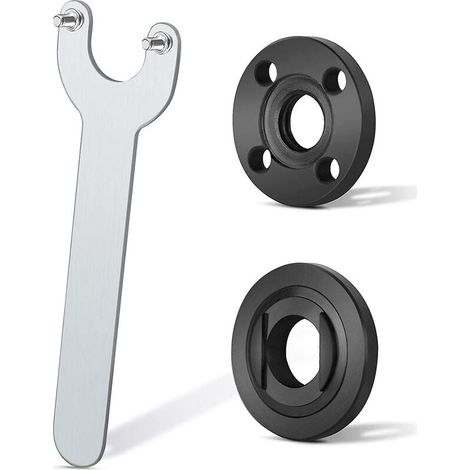 Jeu de forets, clé d'angle à bride pour meuleuse, clé de verrouillage en métal compatible avec Milwaukee, Makita 193465-4, Bosch, Black & Decker, Ryobi 4,5"/5"/5/8 (1/5)