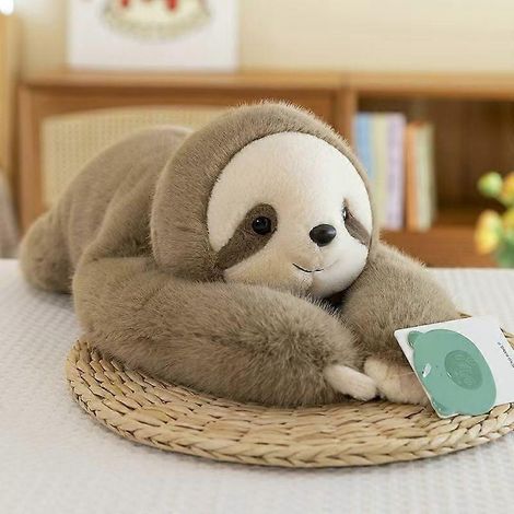 Peluche lestée, coussin à câliner pour soulager l'anxiété et favoriser le sommeil, adorable jouet en peluche pour enfants et adultes (Paresseux 30 cm) (1/4)