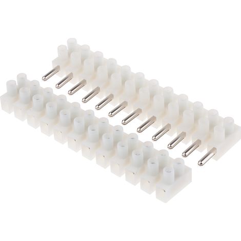 Rs Pro – Bornier de raccordement 12 pôles – A visser – Section 4mm² – Courant 24A – Polyamide – Tension 450V – Température max +105°C