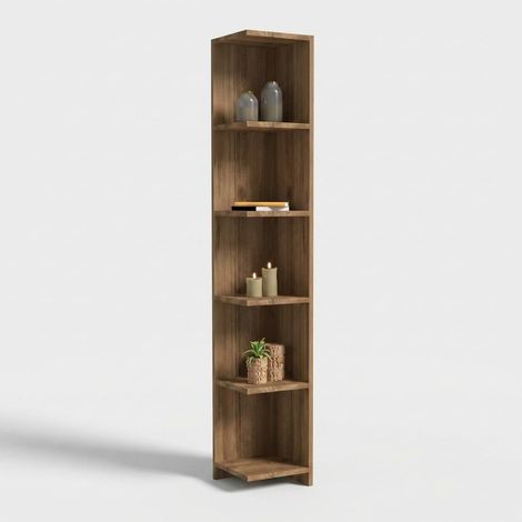 Librería angular ahorraespacio de 5 estantes Levanzo