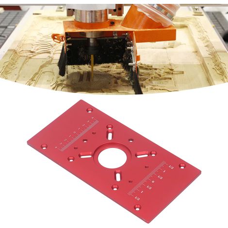 Nouvelle machine à graver à plaque inversée en alliage d'aluminium M8 pour le travail du bois, avec base élévatrice et table de fraisage en bakélite (rouge) (1/5)